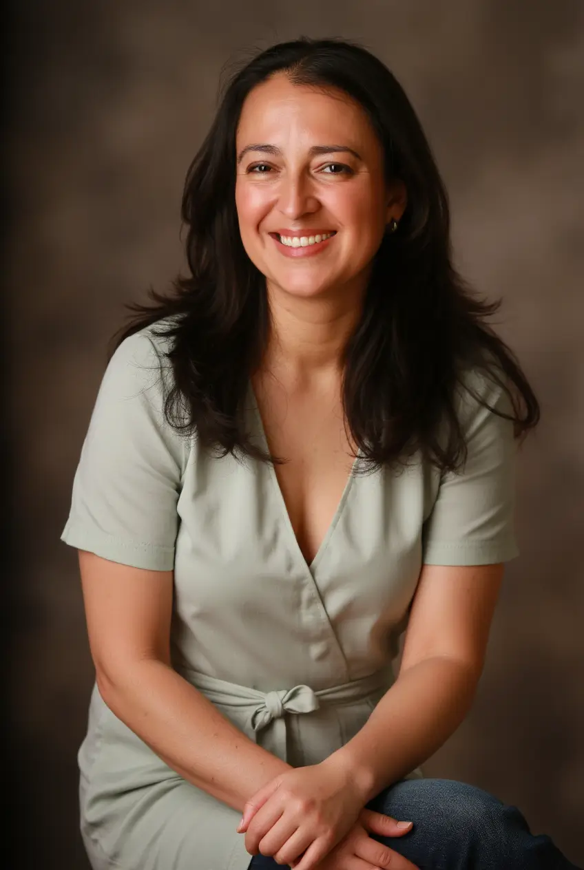 Andrea Fernández, mentora de marca y creadora del taller de identidad verbal ofreciendo asesoramiento estratégico y mentoría personalizada.